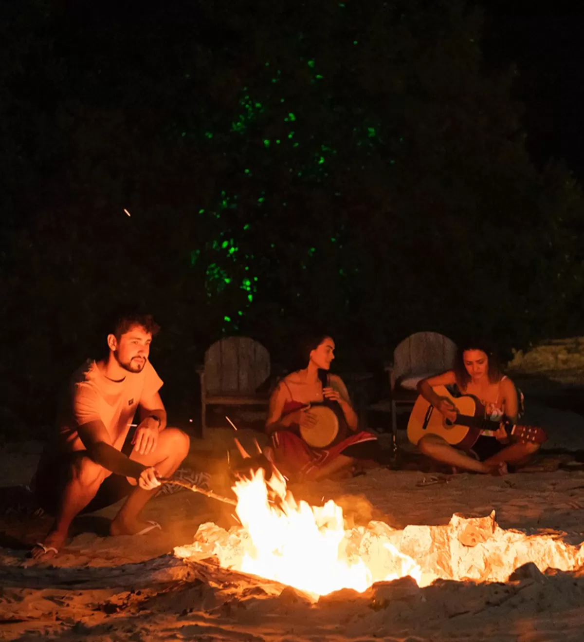 Luau com Fogueira